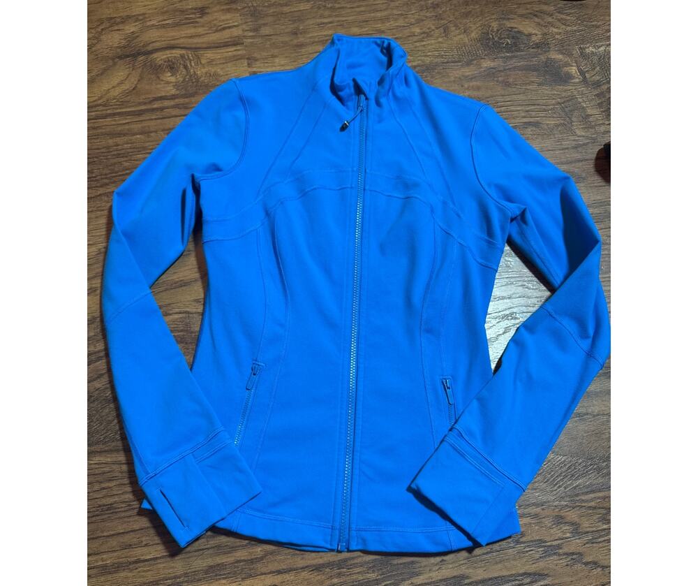 Lululemon Define Jacket Luon Poolside Blue Size 8 Teal Turquoise